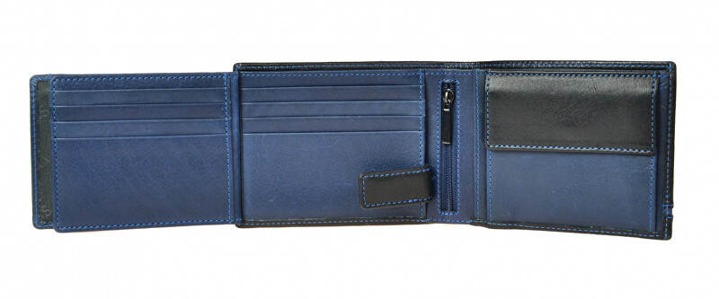 SEGALI Pánská kožená peněženka 753 115 2007 black/blue