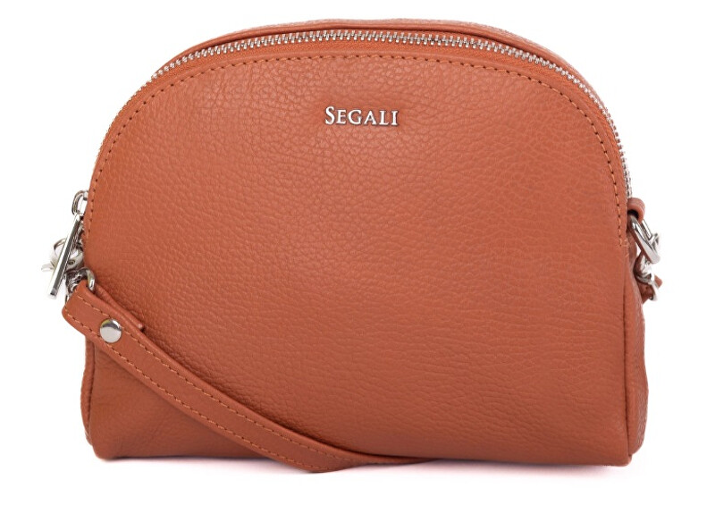 Dámská kožená crossbody kabelka 12 cuoio