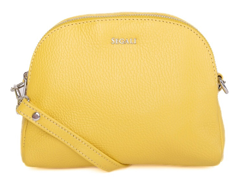 SEGALI Dámská kožená crossbody kabelka 12 yellow