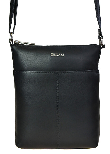 SEGALI Dámská kožená crossbody kabelka 7001 Black