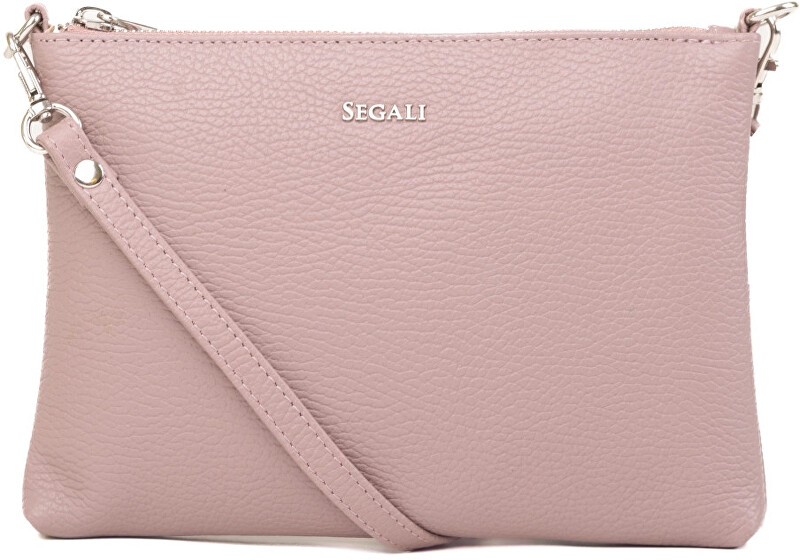 SEGALI Dámská kožená crossbody kabelka A6C cameo rose