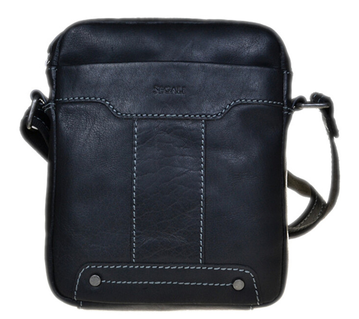 SEGALI Pánská kožená crossbody taška 25578 Black