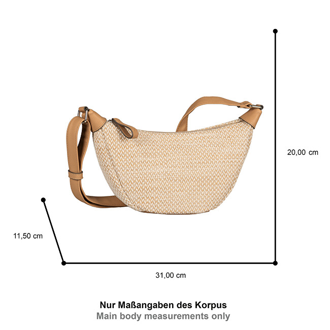 Tom Tailor Dámská crossbody kabelka Banana Bag Liriel Raffia 012372
