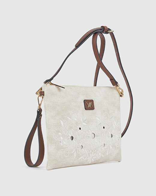 Verde Dámská crossbody kabelka 16-8607 ivory
