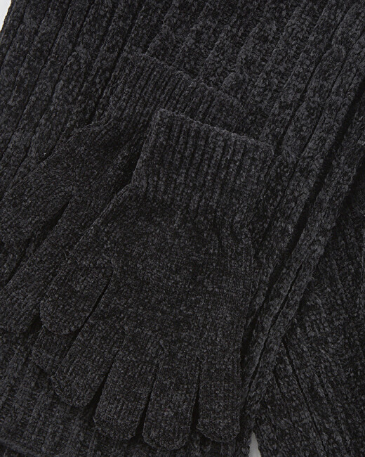 Verde Dámský set - čepice, šála a rukavice 06-1287 Black