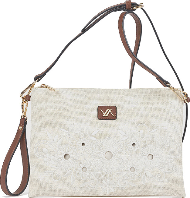Verde Dámská crossbody kabelka 16-8607 ivory
