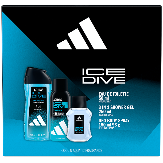 Ice Dive - toaletní voda s rozprašovačem 50 ml + sprchový gel 250 ml + deodorant ve spreji 150 ml