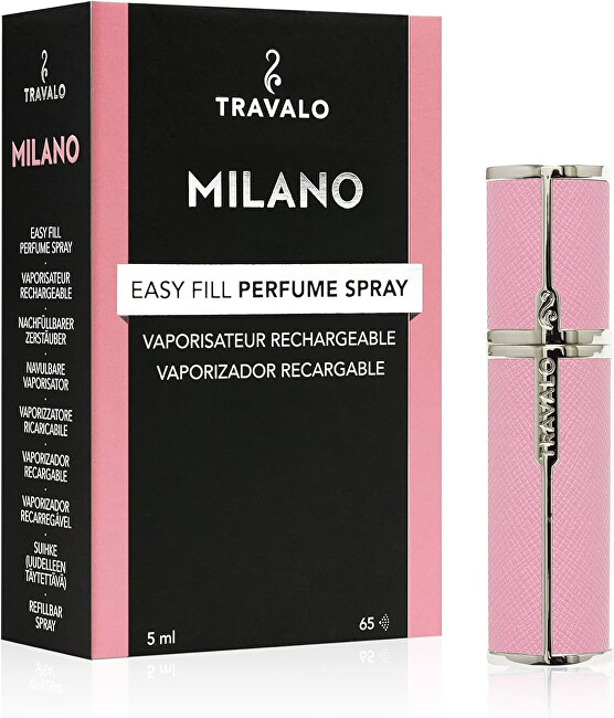 Travalo Milano - plnitelný flakon 5 ml (růžový) Plnitelný flakon
