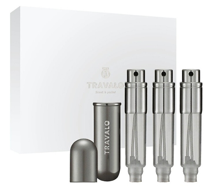 Travalo Classic HD - plnitelný flakon 3 x 5 ml (titanový) Plnitelný flakon