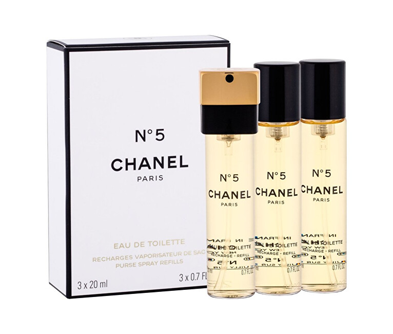 No. 5 - toaletní voda s rozprašovačem - náplň (3 x 20 ml)