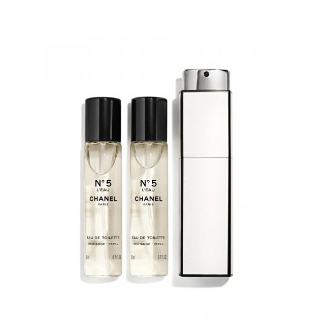 Chanel No. 5 L´Eau - EDT 20 ml (plnitelný flakon) + náplň (2 x 20 ml)