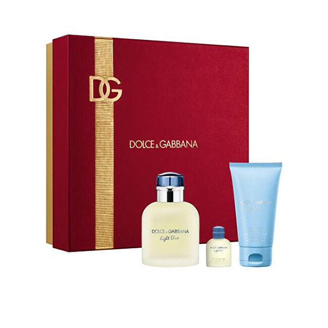 Dolce & Gabbana Light Blue Pour Homme - EDT 75 ml + sprchový gel 50 ml + EDT 4,5 ml Dárková sada