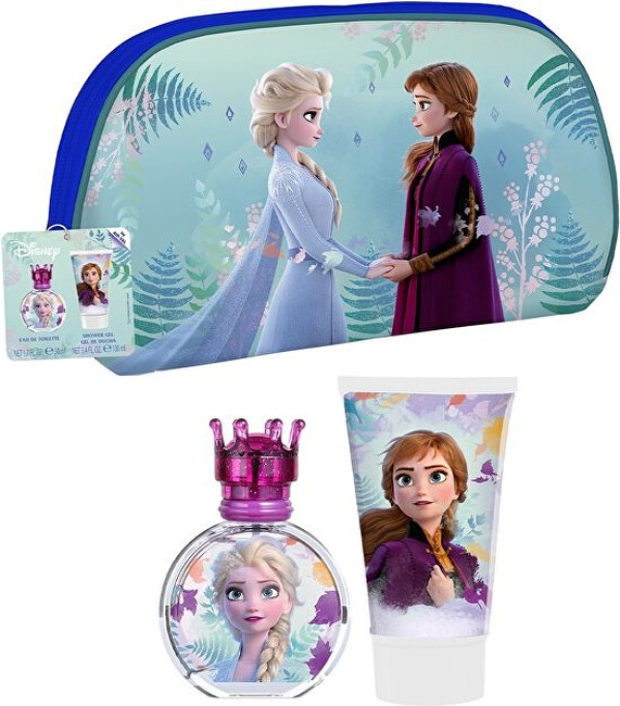 EP Line Disney Frozen II - EDT 50 ml + sprchový gel 100 ml + kosmetická taštička Dárková sada