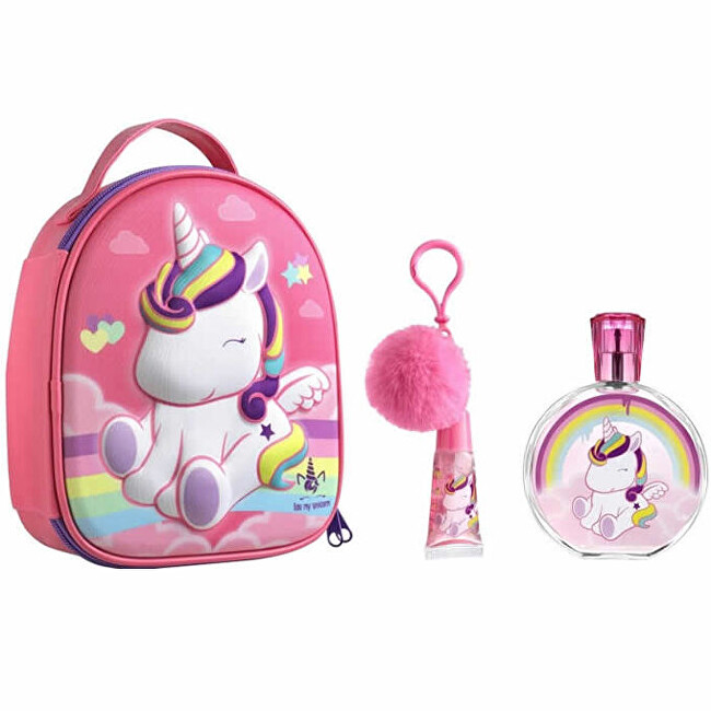 EP Line Eau My Unicorn - EDT 100 ml + batoh + lesk na rty s přívěškem Dárková sada