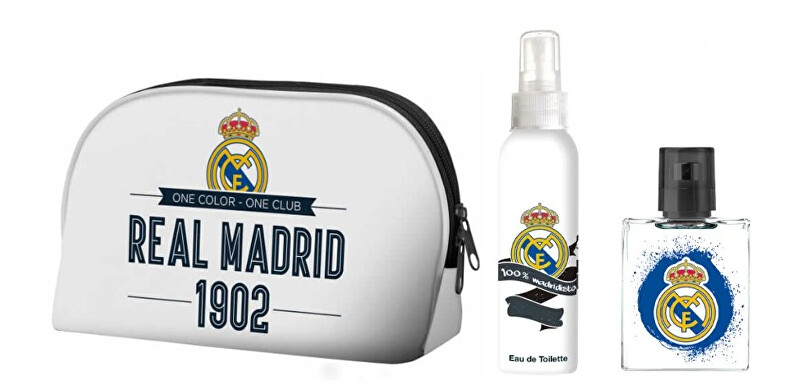Real Madrid - EDT 50 ml + tělový sprej 100 ml + kosmetická taška