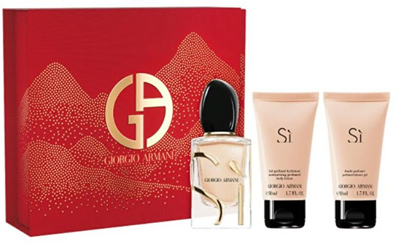 Giorgio Armani Sì - EDP 50 ml + sprchový gel 50 ml + tělové mléko 50 ml Dárková sada