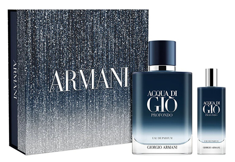Giorgio Armani Acqua Di Giò Profondo - EDP 100 ml (plnitelná) + EDP 15 ml (Christmas Edition) Dárková sada