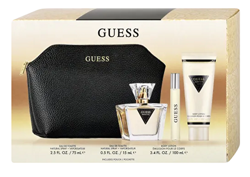 Guess Seductive - EDT 75 ml + EDT 15 ml + tělové mléko 100 ml + taštička Dárková sada