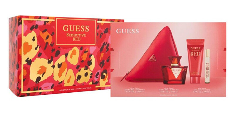 Guess Seductive Red - EDT 75 ml + EDT 15 ml + tělové mléko 100 ml + taštička Darčeková sada