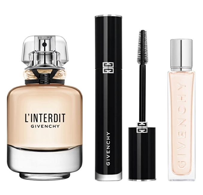 Givenchy L´Interdit - EDP 80 ml + řasenka 8 g + EDP 12,5 ml Dárková sada