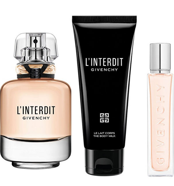 Givenchy L´Interdit - EDP 80 ml + tělové mléko 75 ml + EDP 12,5 ml Dárková sada