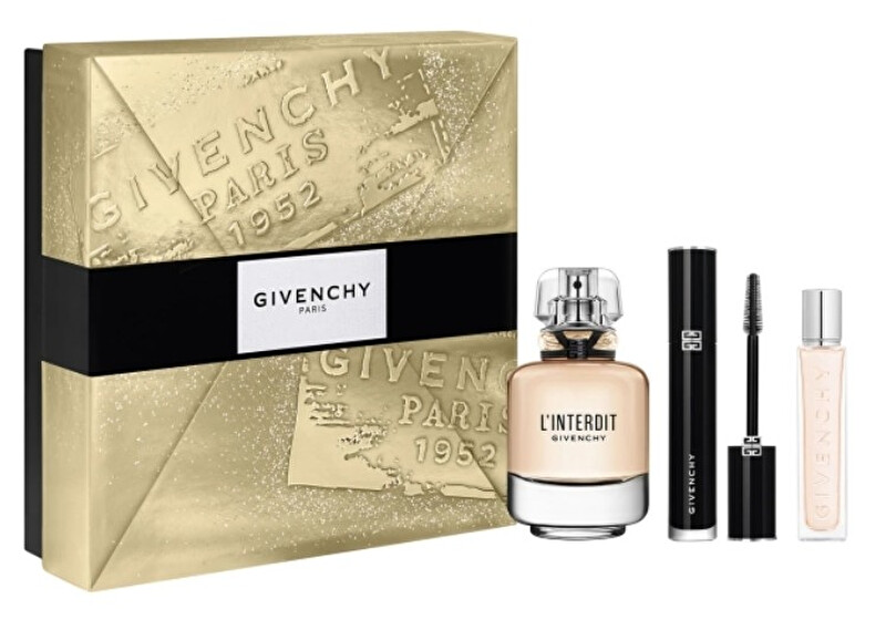 Givenchy L´Interdit - EDP 80 ml + řasenka 8 g + EDP 12,5 ml Dárková sada