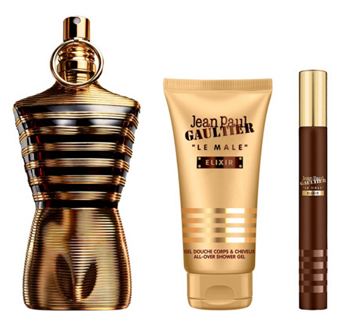 Le Male Elixir - parfém 125 ml + sprchový gel 75 ml + parfém 10 ml