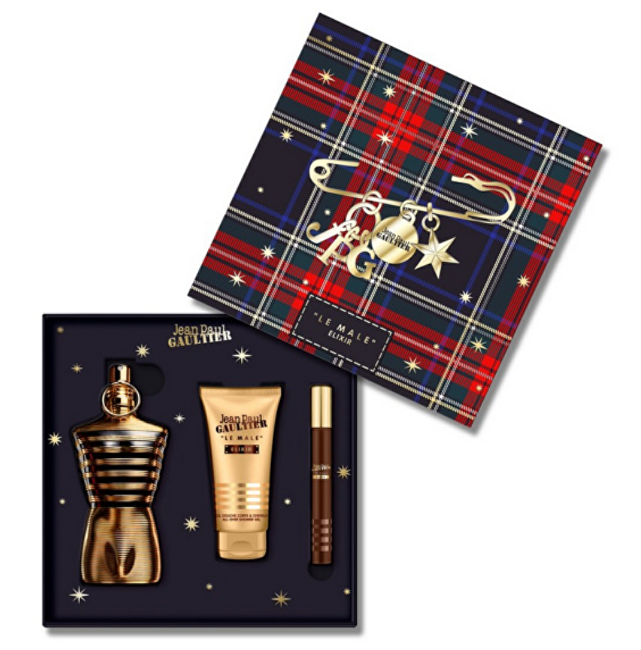 Le Male Elixir - parfém 125 ml + sprchový gel 75 ml + parfém 10 ml