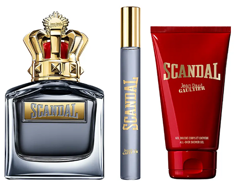 Scandal For Him - EDT 100 ml + sprchový gel 75 ml + EDT 10 ml