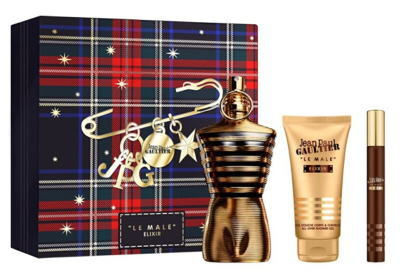 Le Male Elixir - parfém 125 ml + sprchový gel 75 ml + parfém 10 ml