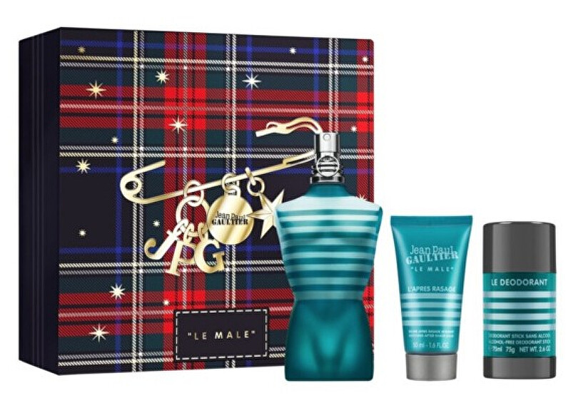 Le Male - EDT 125 ml + balzám po holení 50 ml + tuhý deodorant 75 ml