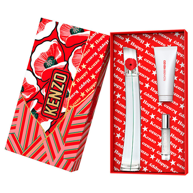 Kenzo Flower By Kenzo - EDP 100 ml (plnitelná) + tělové mléko 75 ml + EDP 10 ml (plnitelná) Dárková sada