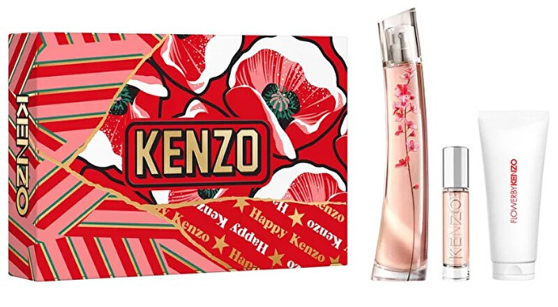 Kenzo Flower By Kenzo Ikebana - EDP 75 ml + tělové mléko 75 ml + EDP 10 ml (plnitelná) Dárková sada