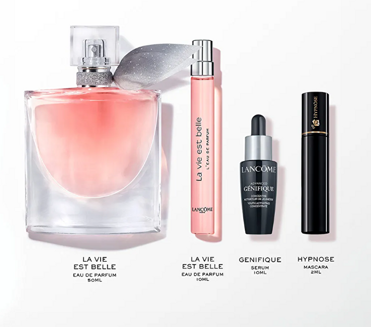 La Vie Est Belle - EDP 50 ml + Advanced Génifique Serum 10 ml + řasenka Hypnose Mascara 2 ml + EDP 10 ml