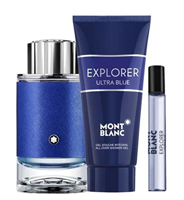 Montblanc Explorer Ultra Blue - EDP 100 ml + sprchový gel 100 ml + EDP 7,5 ml Dárková sada