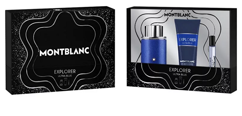 Montblanc Explorer Ultra Blue - EDP 100 ml + sprchový gel 100 ml + EDP 7,5 ml Dárková sada
