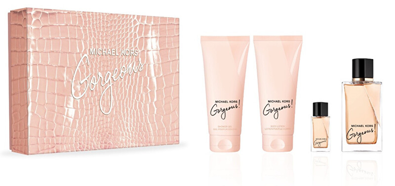 Gorgeous - EDP 100 ml + tělové mléko 100 ml + sprchový gel 100 ml + EDP 5 ml
