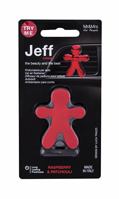 Mr&Mrs Fragrance Jeff Soft Touch Raspberry & Patchouli - vůně do auta