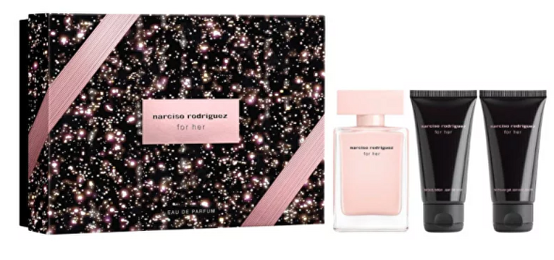 Narciso Rodriguez For Her - EDP 50 ml + tělové mléko 50 ml + sprchový gel 50 ml Dárková sada