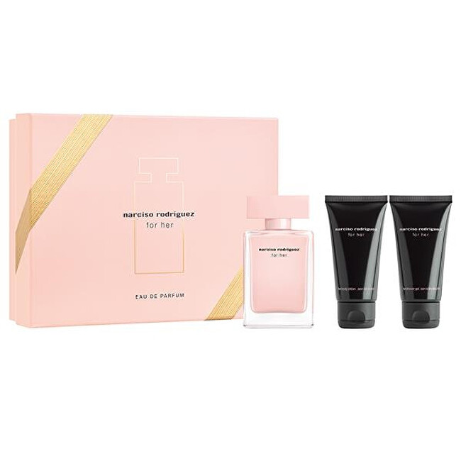 Narciso Rodriguez For Her - EDP 50 ml + tělové mléko 50 ml + sprchový gel 50 ml Dárková sada