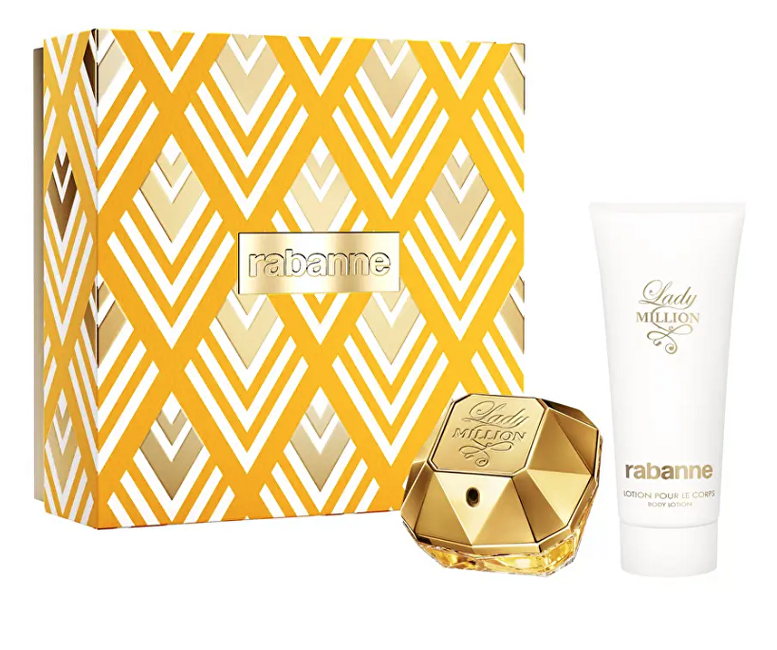 Rabanne Lady Million - EDP 80 ml + telové mlieko 100 ml Darčeková sada