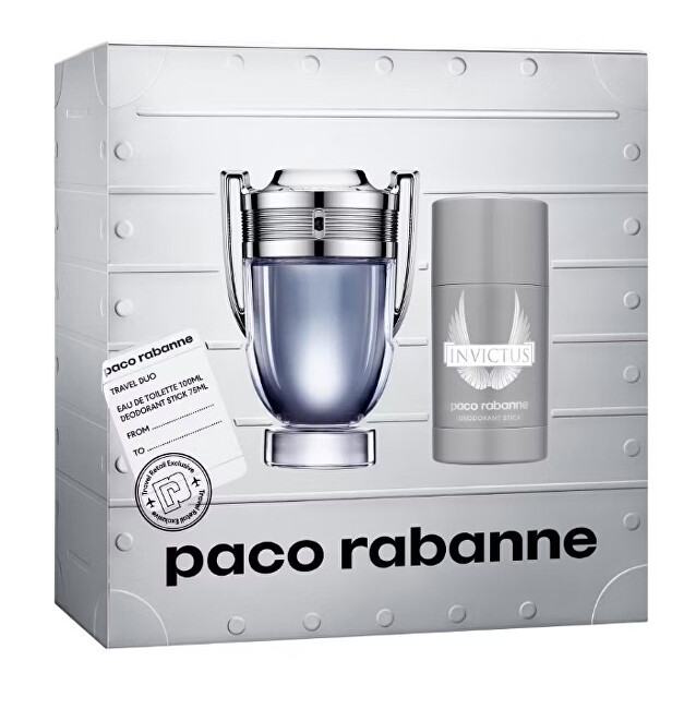 Rabanne Invictus - EDT 100 ml + tuhý deodorant 75 ml Dárková sada