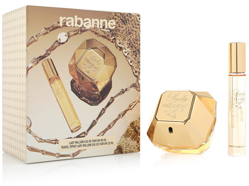 Rabanne Lady Million - EDP 80 ml + EDP 20 ml Darčeková sada