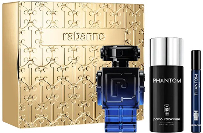 Rabanne Phantom Intense - EDP 100 ml + deodorant ve spreji 150 ml + EDP 10 ml Dárková sada