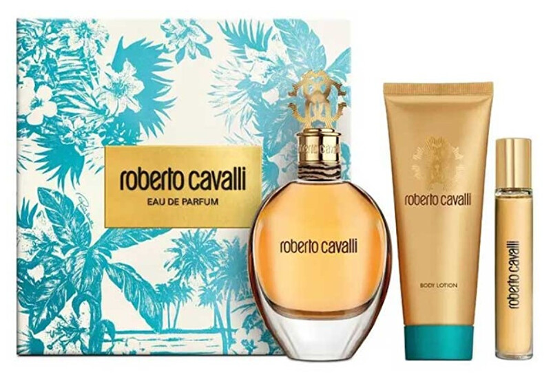 Roberto Cavalli Signature - EDP 75 ml + tělové mléko 100 ml + EDP 15 ml Dárková sada