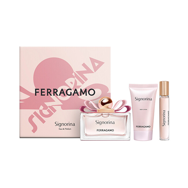 Salvatore Ferragamo Signorina - EDP 100 ml + tělové mléko 50 ml + EDP 15 ml Dárková sada