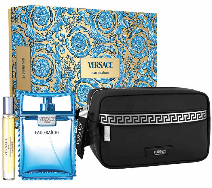 Versace Eau Fraiche Man - EDT 100 ml + EDT 10 ml + kosmetická taštička Dárková sada