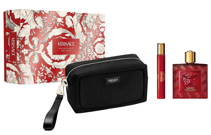 Versace Eros Flame - EDP 100 ml + EDP 10 ml + kosmetická taška Dárková sada