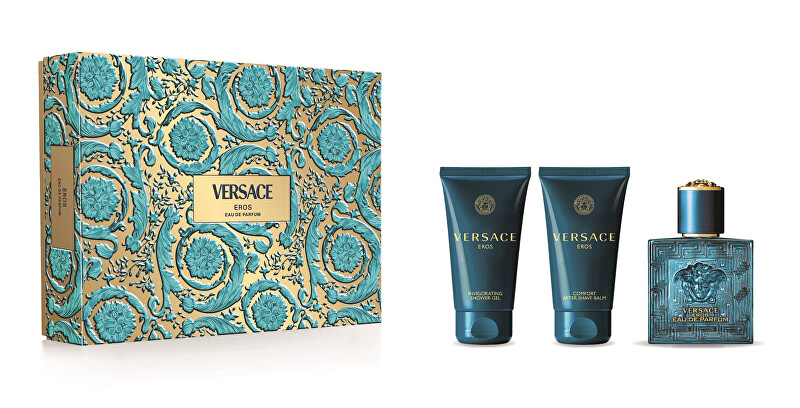 Versace Eros - EDP 50 ml + sprchový gel 50 ml + balzám po holení 50 ml Dárková sada