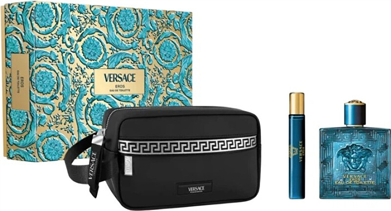Eros - EDT 100 ml + EDT 10 ml + kosmetická taštička